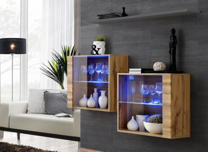 Modern designer wall unit living room wall cabinets brown furniture luxury